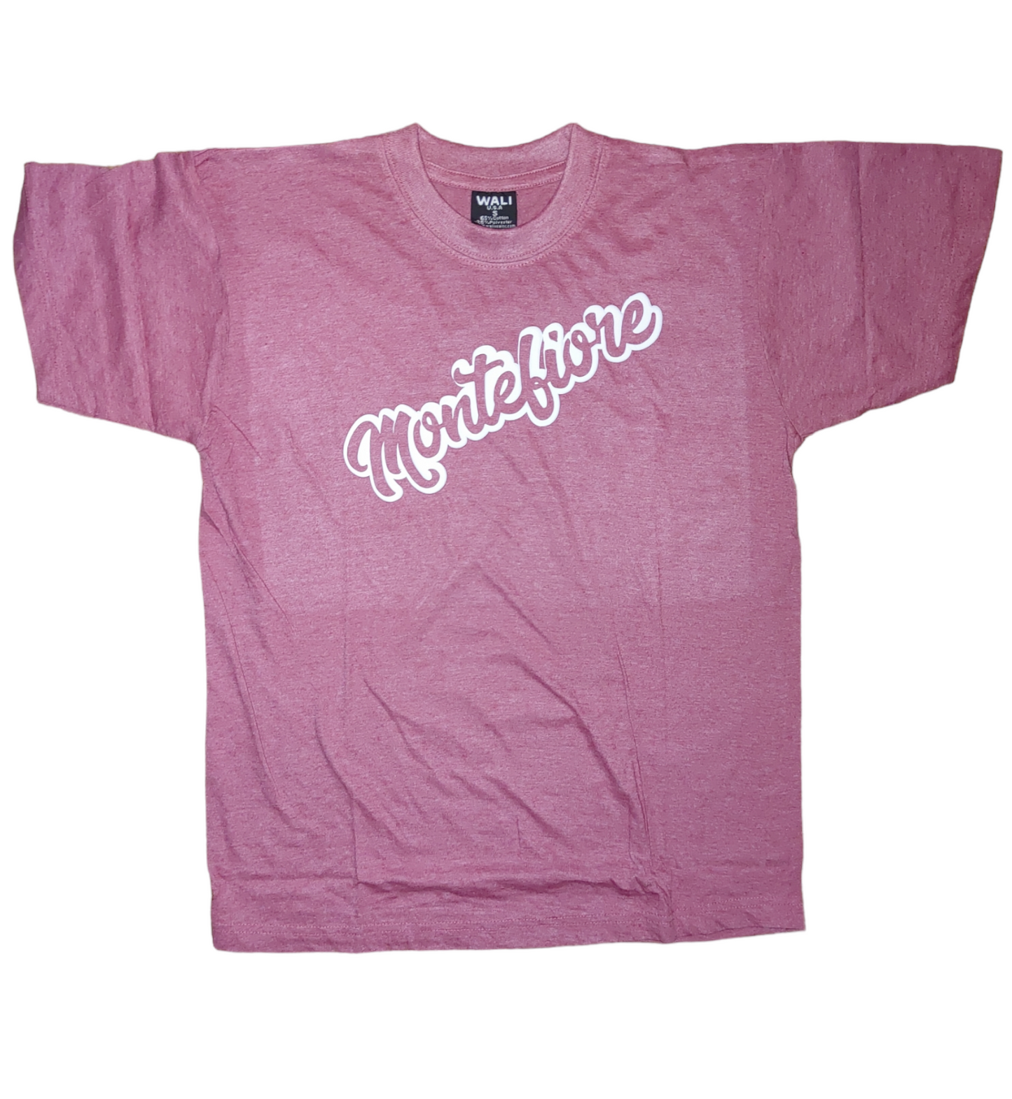 Burgundy Short sleeve tshirt with White outline