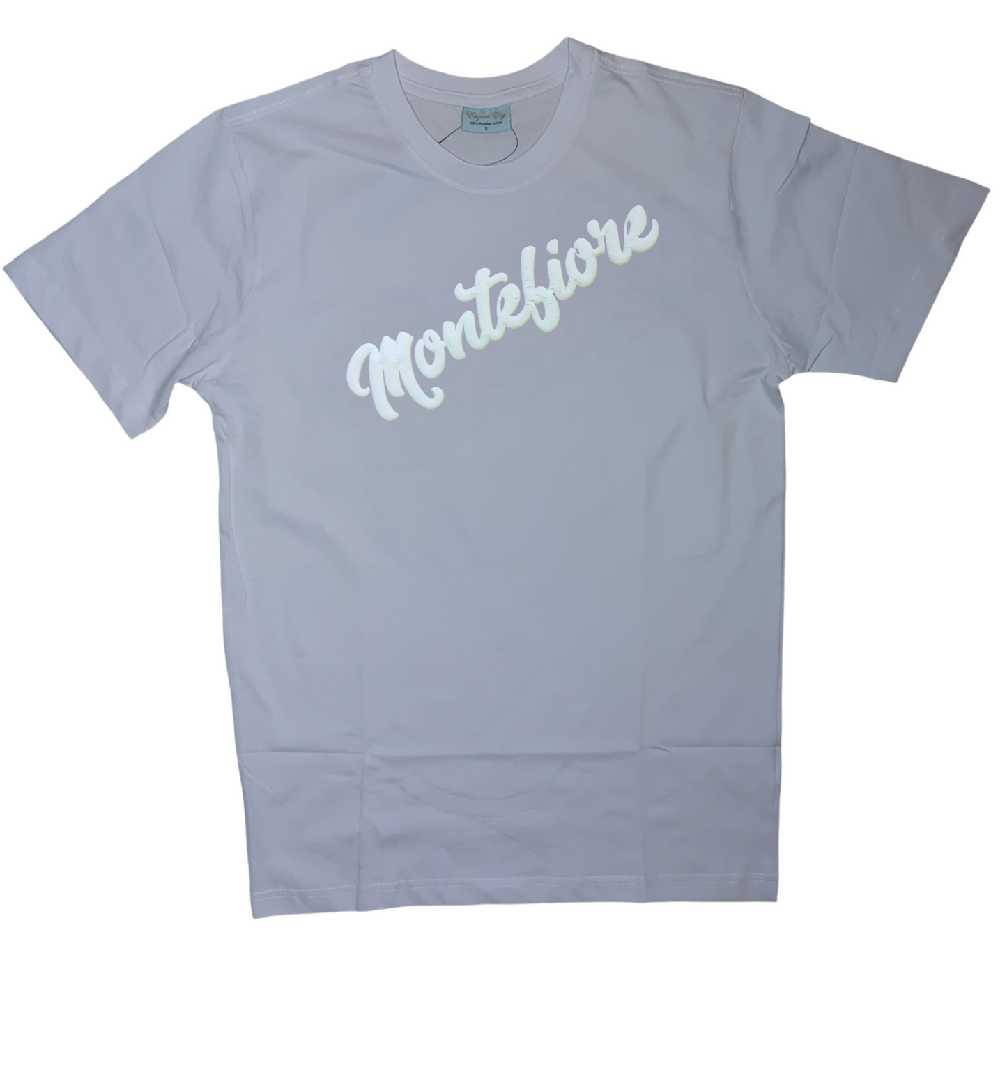 White on white short sleeve t-shirt