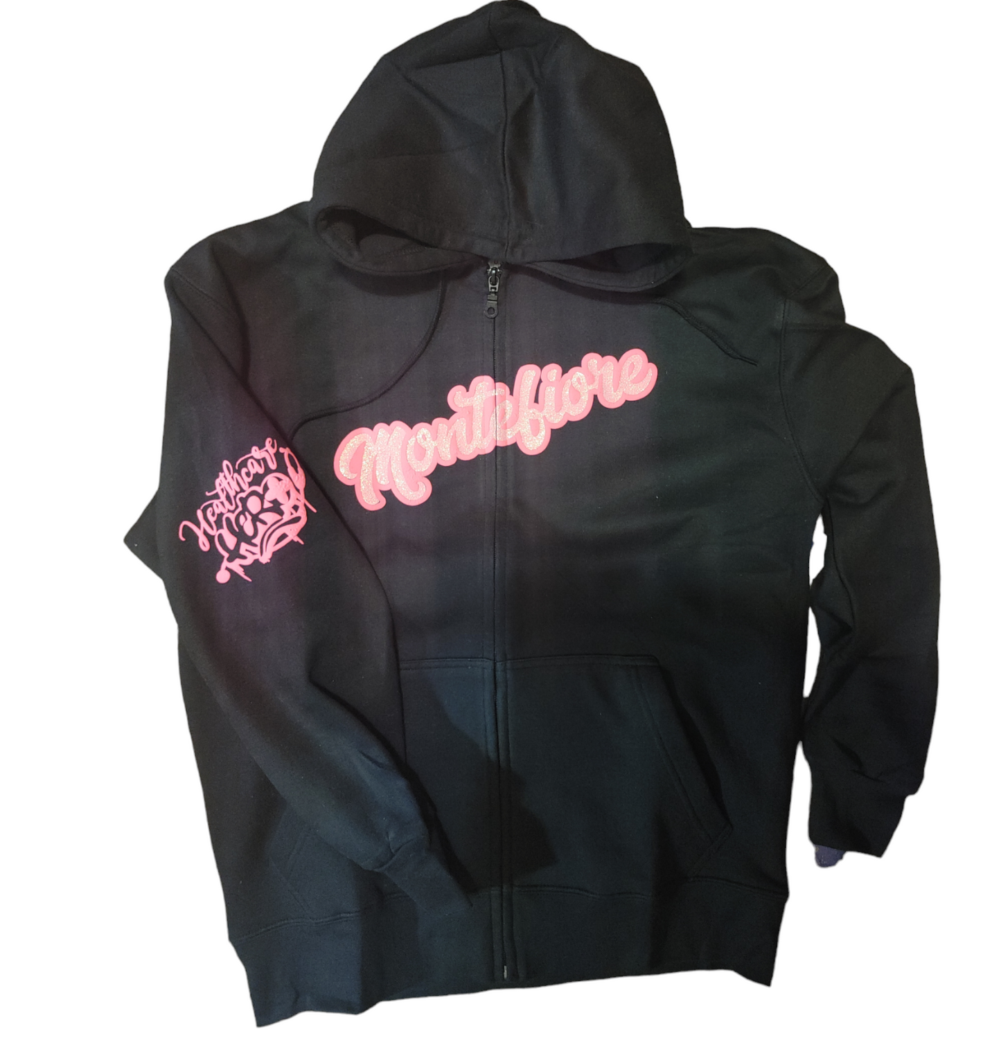 Black & Pink Zip Up sweater