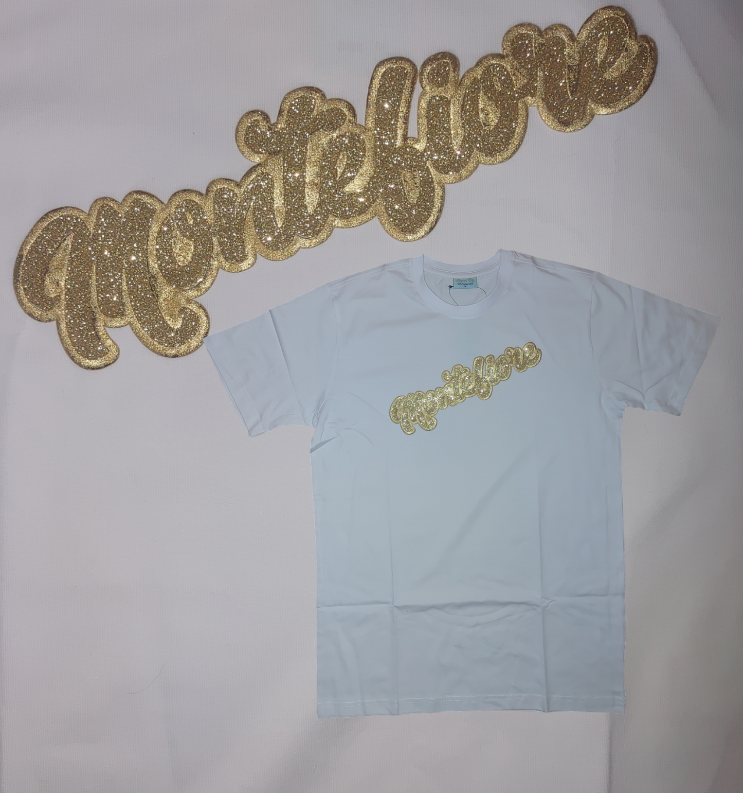 Gold on Gold White short sleeve Tshirt